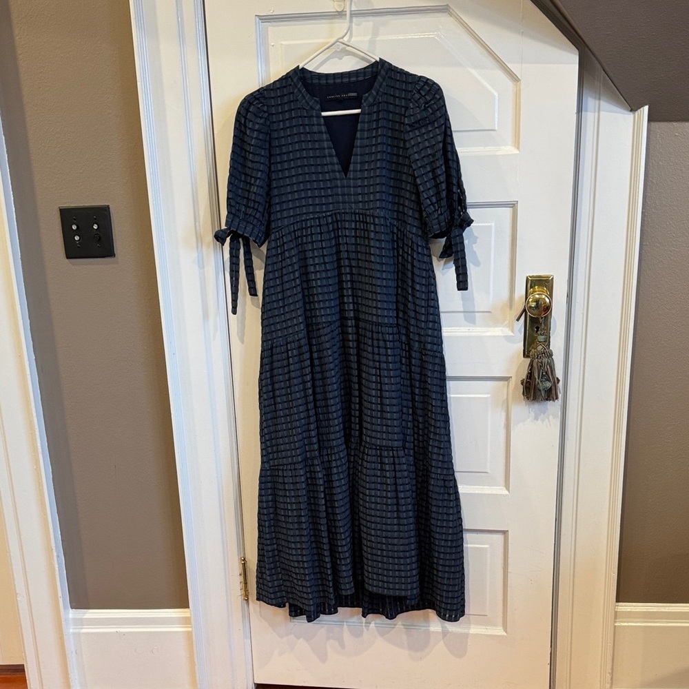 English Factory tiered navy dress